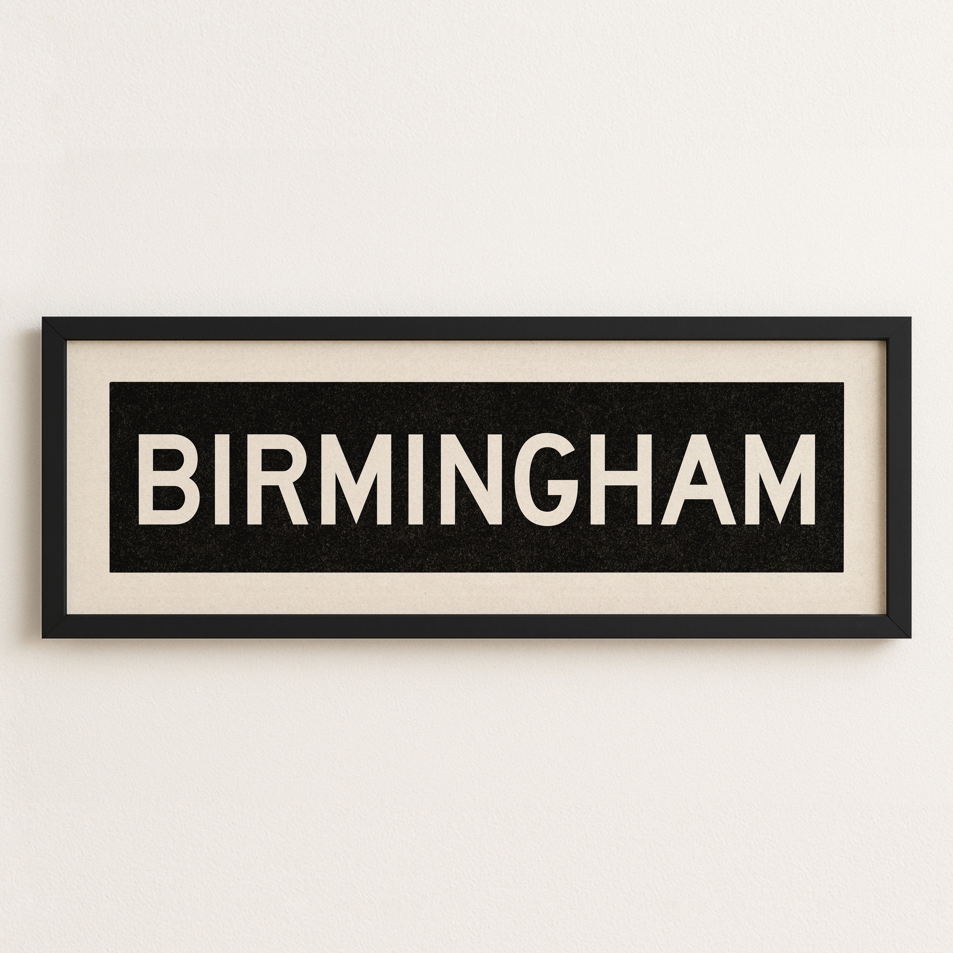 Framed Birmingham Alabama Bus Scroll - Tejas Country Club
