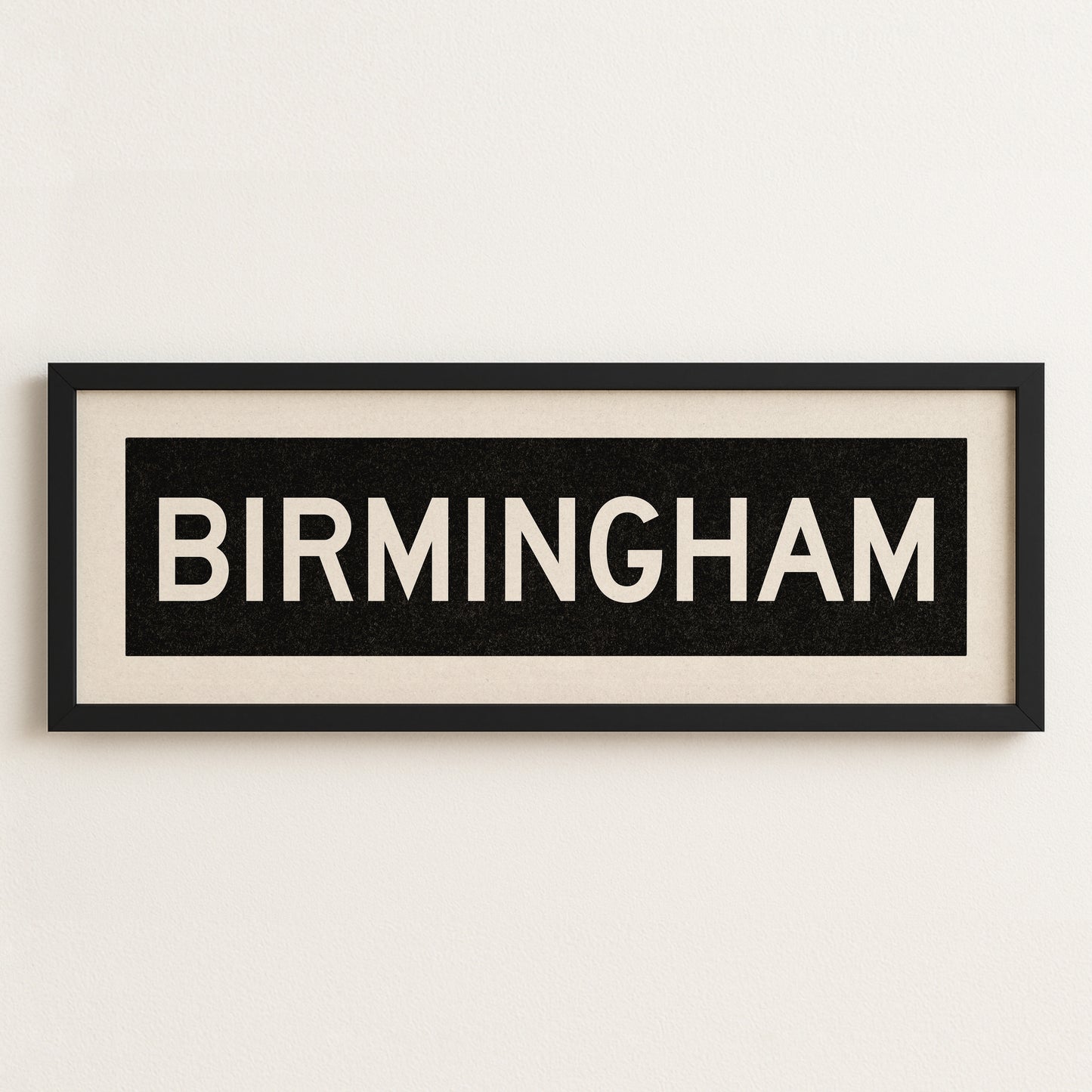 Framed Birmingham Alabama Bus Scroll