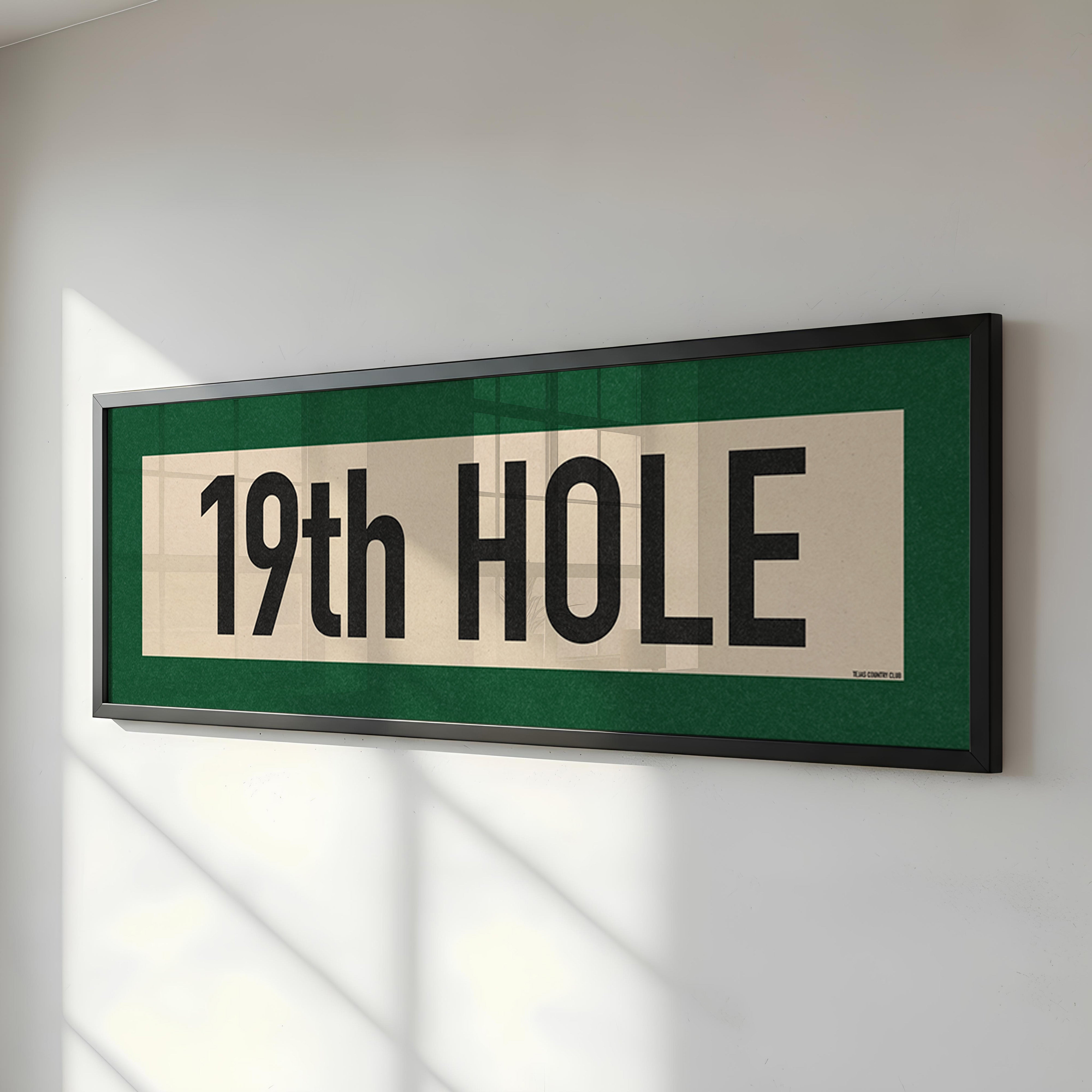 Framed 19th Hole Golf Art Scroll Print – Tejas Country Club