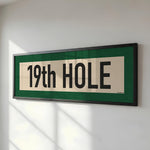 Framed 19th Hole Golf Art Scroll Print - Tejas Country Club