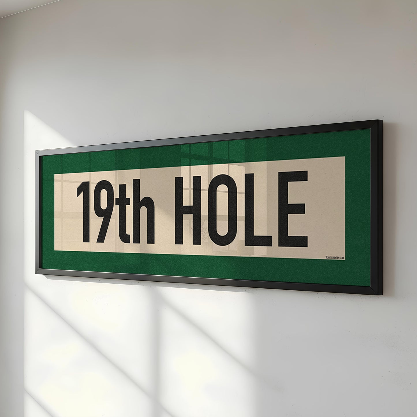 Framed 19th Hole Golf Art Scroll Print