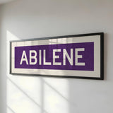 Framed Abilene Purple Bus Scroll