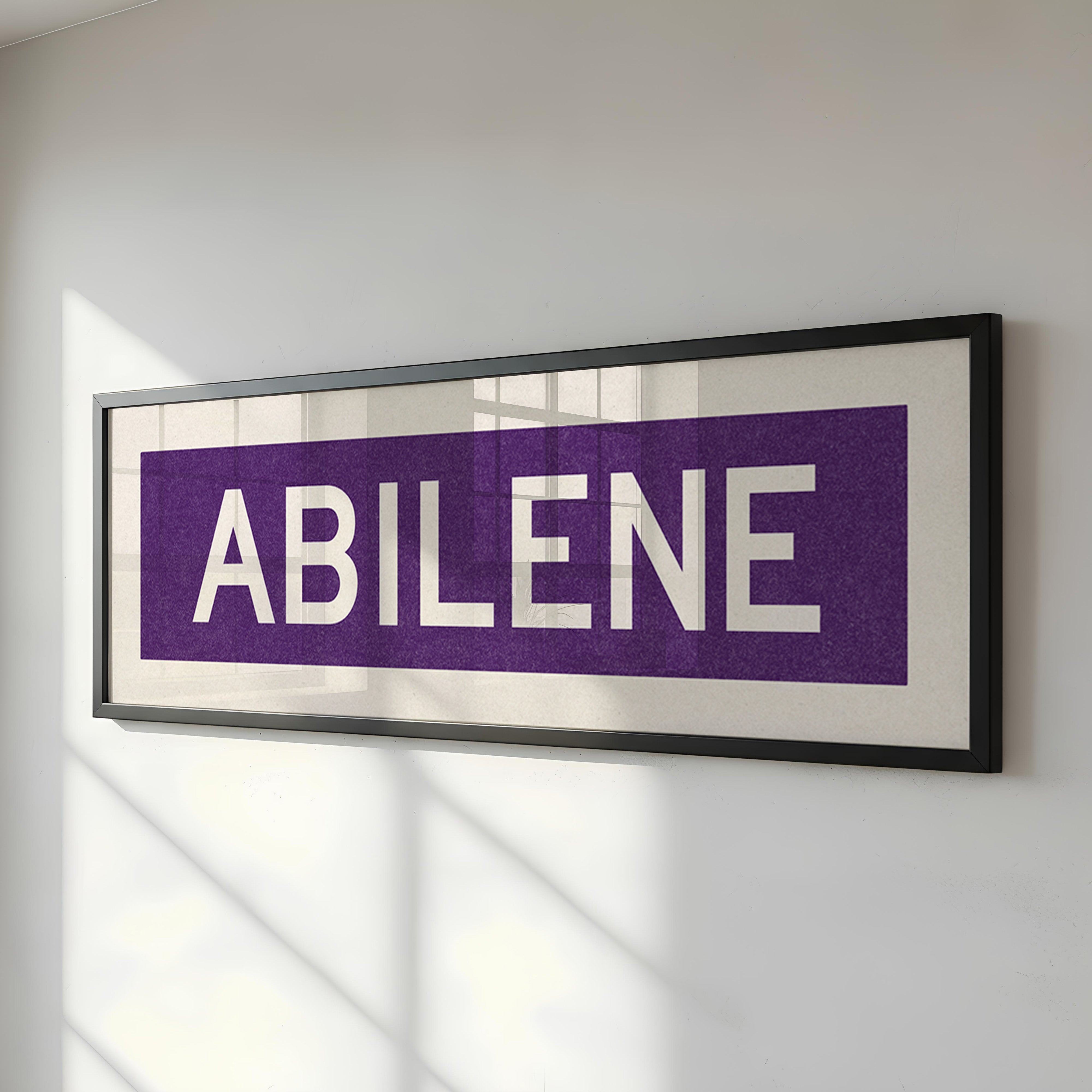 Framed Abilene Purple Bus Scroll