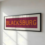 Framed Blacksburg Maroon Bus Scroll - Tejas Country Club