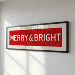 Framed Merry & Bright Red Christmas Art Print - Tejas Country Club