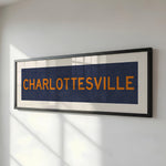 Framed Charlottesville Blue Bus Scroll - Tejas Country Club