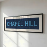 Framed Chapel Hill Blue Bus Scroll - Tejas Country Club