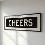 Framed Cheers Bus Scroll Sign - Tejas Country Club