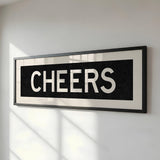 Framed Cheers Bus Scroll Sign - Tejas Country Club