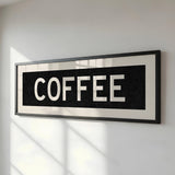 Framed Coffee Bus Scroll Sign - Tejas Country Club