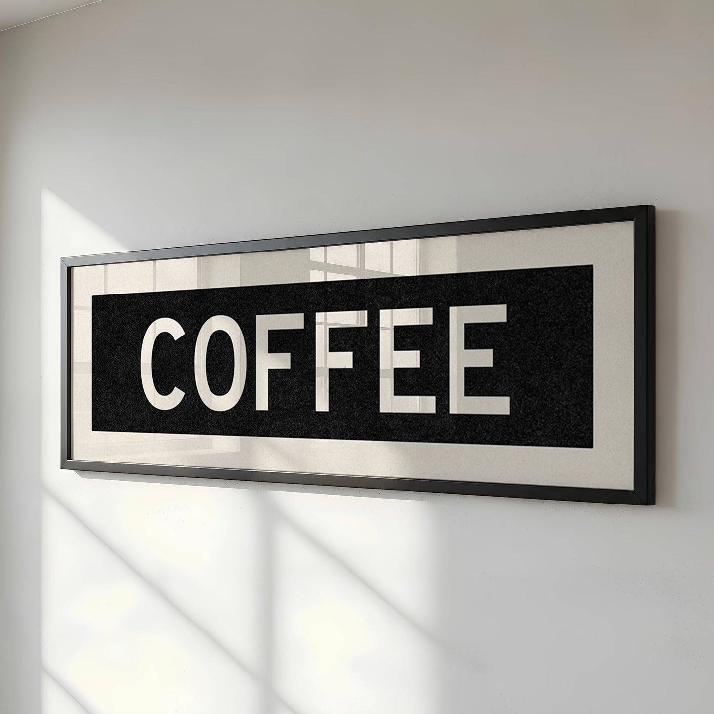 Framed Coffee Bus Scroll Sign