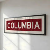 Framed Columbia Scarlet Bus Scroll - Tejas Country Club