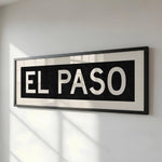 Framed El Paso Bus Scroll Sign - Tejas Country Club