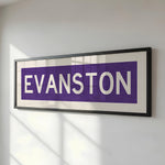Framed Evanston Purple Bus Scroll - Tejas Country Club