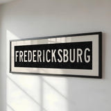 Framed Fredericksburg Bus Scroll Sign - Tejas Country Club