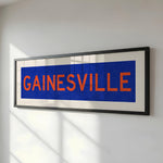 Framed Gainesville Blue Bus Scroll - Tejas Country Club