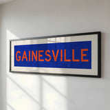 Framed Gainesville Blue Bus Scroll - Tejas Country Club