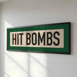 Framed Hit Bombs Golf Art Scroll Sign - Tejas Country Club