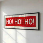Framed Ho! Ho! Ho! Red Christmas Art Print - Tejas Country Club