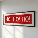 Framed Ho! Ho! Ho! Red Christmas Art Print - Tejas Country Club