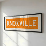 Framed Knoxville Orange Bus Scroll - Tejas Country Club