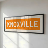 Framed Knoxville Orange Bus Scroll - Tejas Country Club