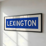 Framed Lexington Blue Bus Scroll - Tejas Country Club