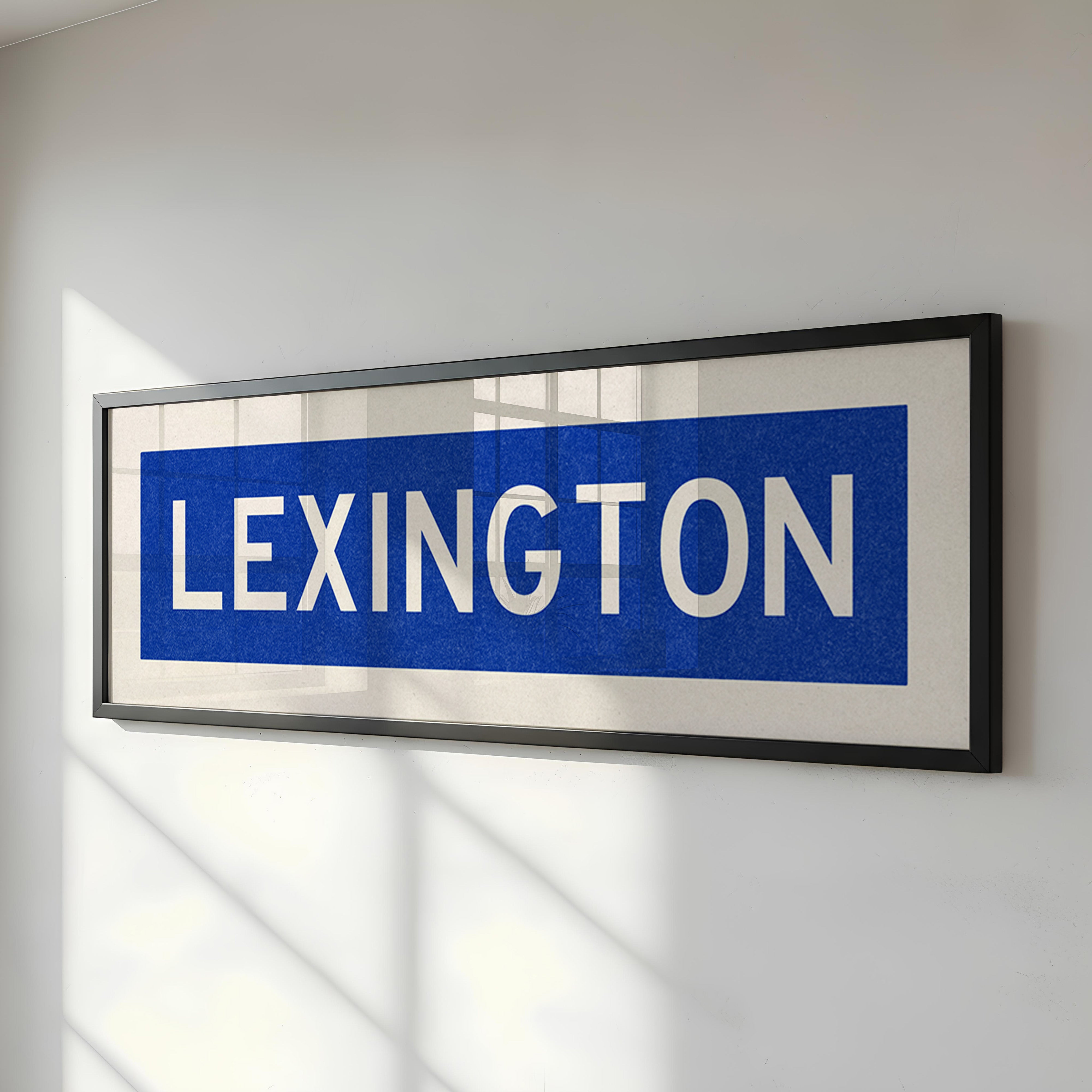 Framed Lexington Blue Bus Scroll - Tejas Country Club