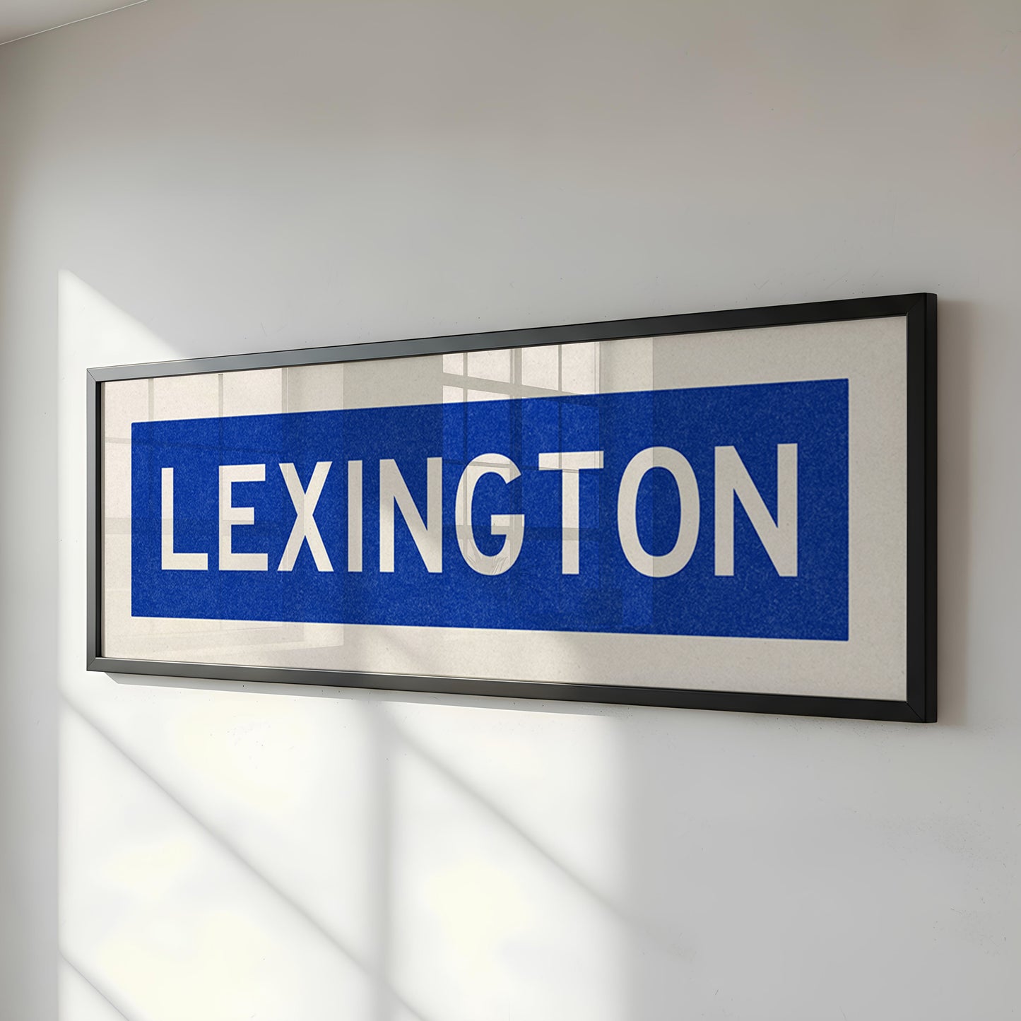 Framed Lexington Blue Bus Scroll