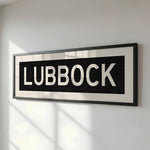 Framed Lubbock Bus Scroll Sign - Tejas Country Club