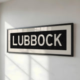 Framed Lubbock Bus Scroll Sign - Tejas Country Club
