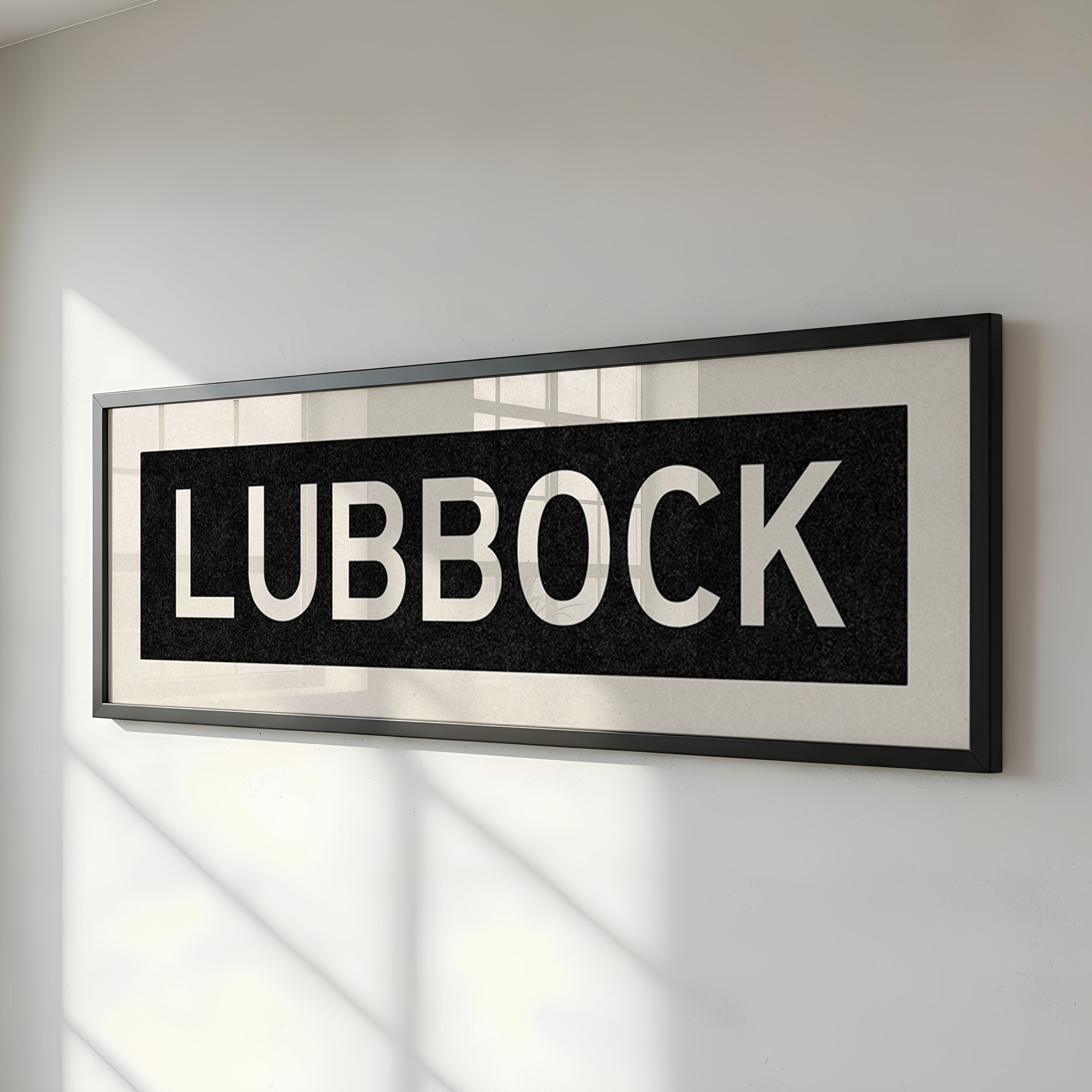 Framed Lubbock Bus Scroll Sign - Tejas Country Club