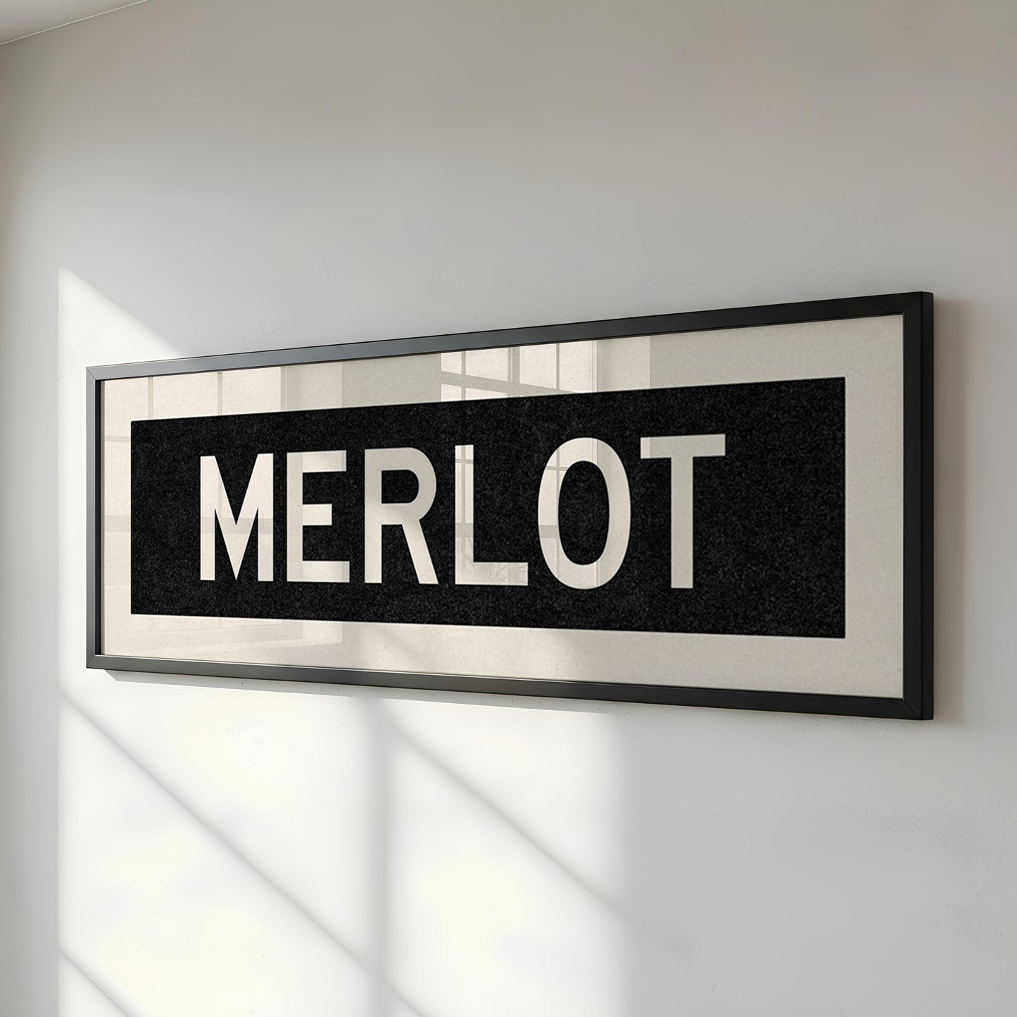 Framed Merlot Bus Scroll Sign