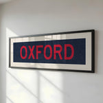 Framed Oxford Navy Bus Scroll - Tejas Country Club