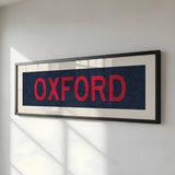 Framed Oxford Navy Bus Scroll - Tejas Country Club