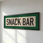 Framed Snack Bar Golf Art Scroll Print - Tejas Country Club