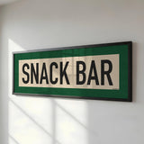 Framed Snack Bar Golf Art Scroll Print - Tejas Country Club