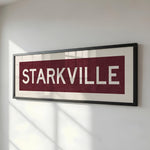 Framed Starkville Maroon Bus Scroll - Tejas Country Club