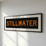 Framed Stillwater Orange Bus Scroll - Tejas Country Club