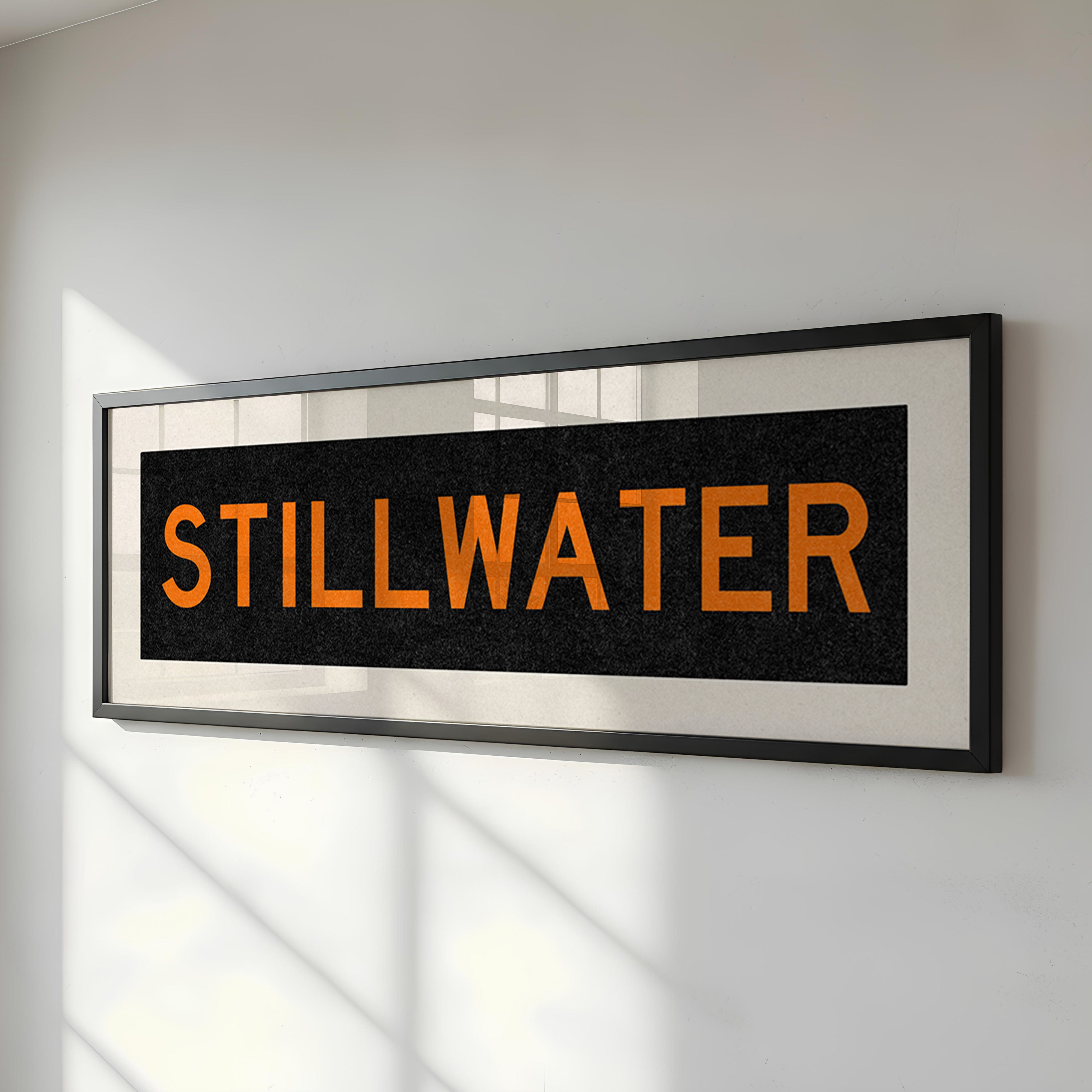 Framed Stillwater Orange Bus Scroll - Tejas Country Club