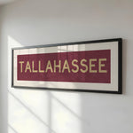 Framed Tallahassee Garnet Bus Scroll - Tejas Country Club