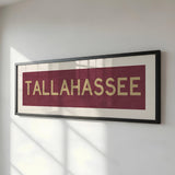 Framed Tallahassee Garnet Bus Scroll - Tejas Country Club