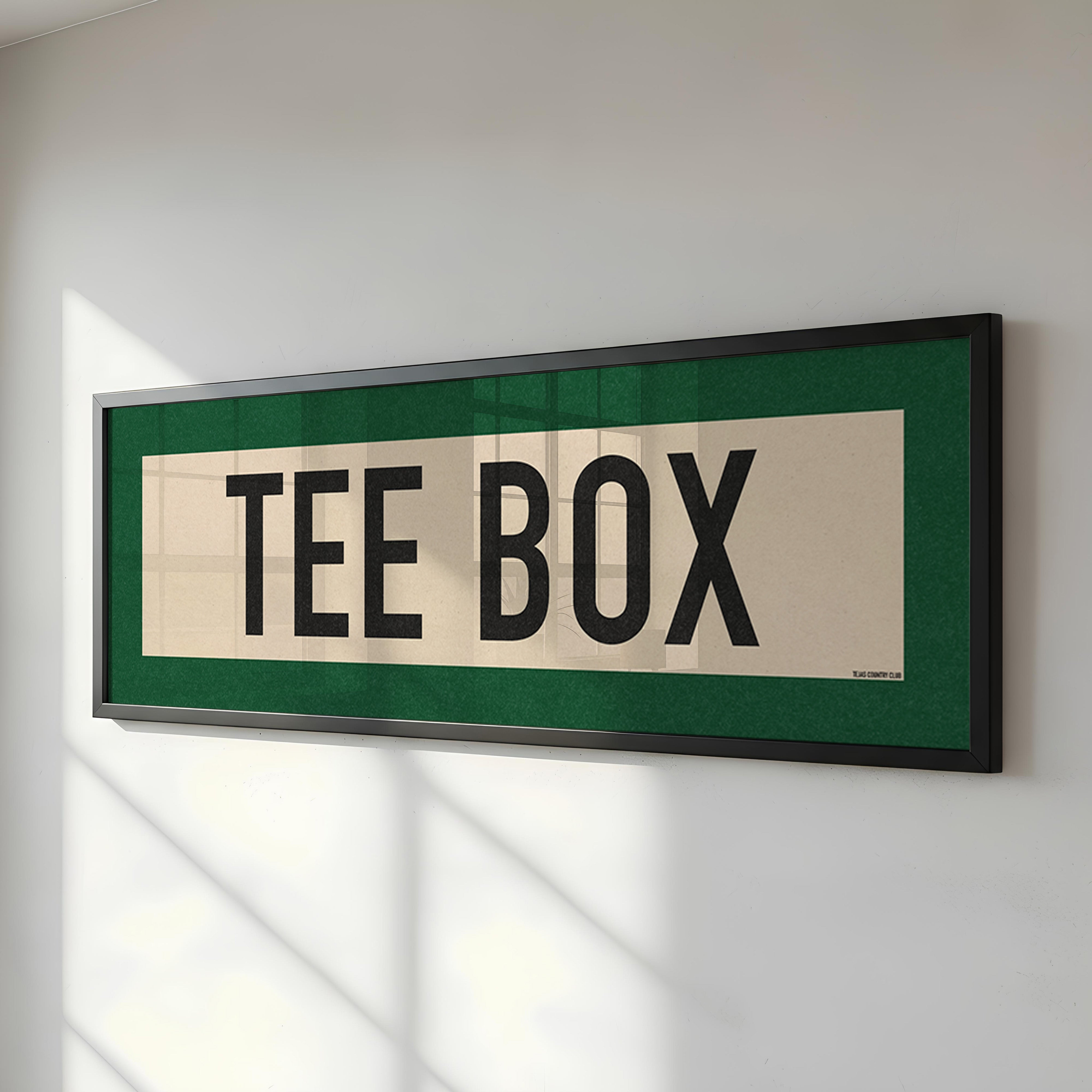 Framed Tee Box Golf Scroll Art - Tejas Country Club