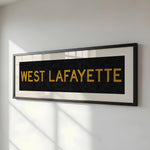 Framed West Lafayette Black and Gold Bus Scroll - Tejas Country Club