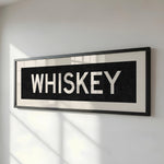 Framed Whiskey Bus Scroll Sign - Tejas Country Club
