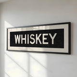 Framed Whiskey Bus Scroll Sign - Tejas Country Club