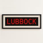 Framed Lubbock Red and Black Bus Scroll - Tejas Country Club