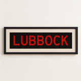 Framed Lubbock Red and Black Bus Scroll - Tejas Country Club