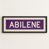 Framed Abilene Purple Bus Scroll