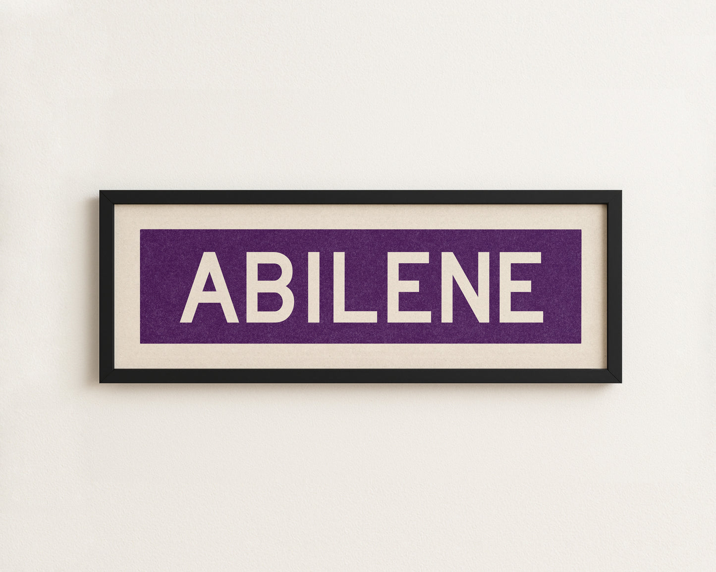 Framed Abilene Purple Bus Scroll